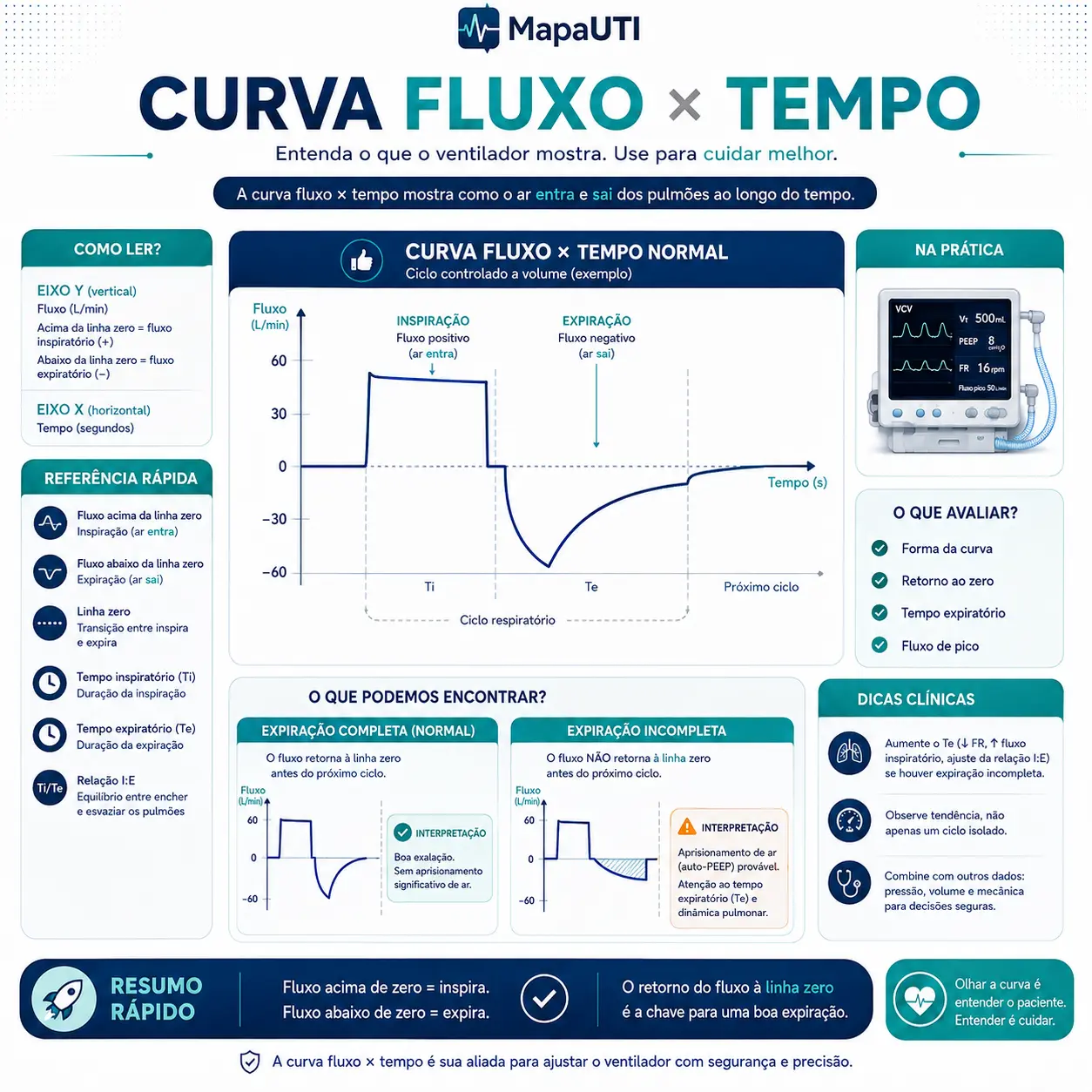 Curva Flujo × Tiempo